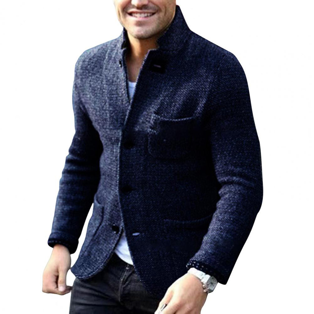 Cardigan Blazer da Uomo in Maglia a Rilievo