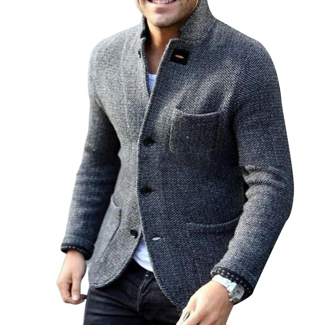Cardigan Blazer da Uomo in Maglia a Rilievo