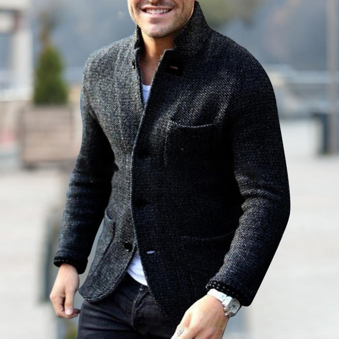 Cardigan Blazer da Uomo in Maglia a Rilievo