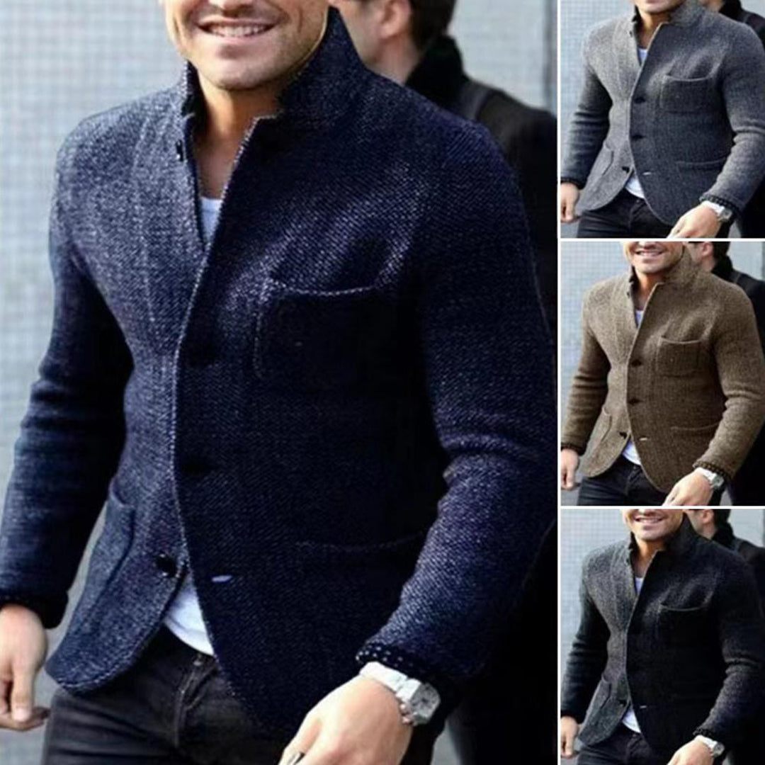 Cardigan Blazer da Uomo in Maglia a Rilievo