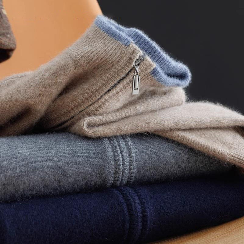 Cardigan classico da uomo in maglia di lana