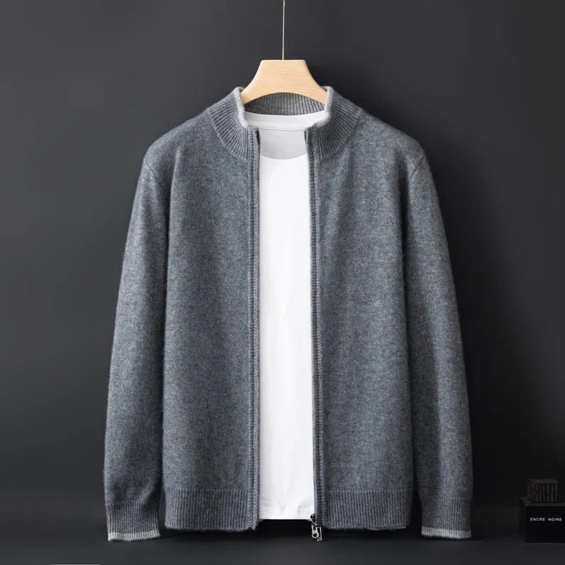 Cardigan classico da uomo in maglia di lana
