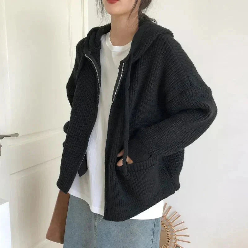 Cardigan da Donna in Maglia con Cerniera