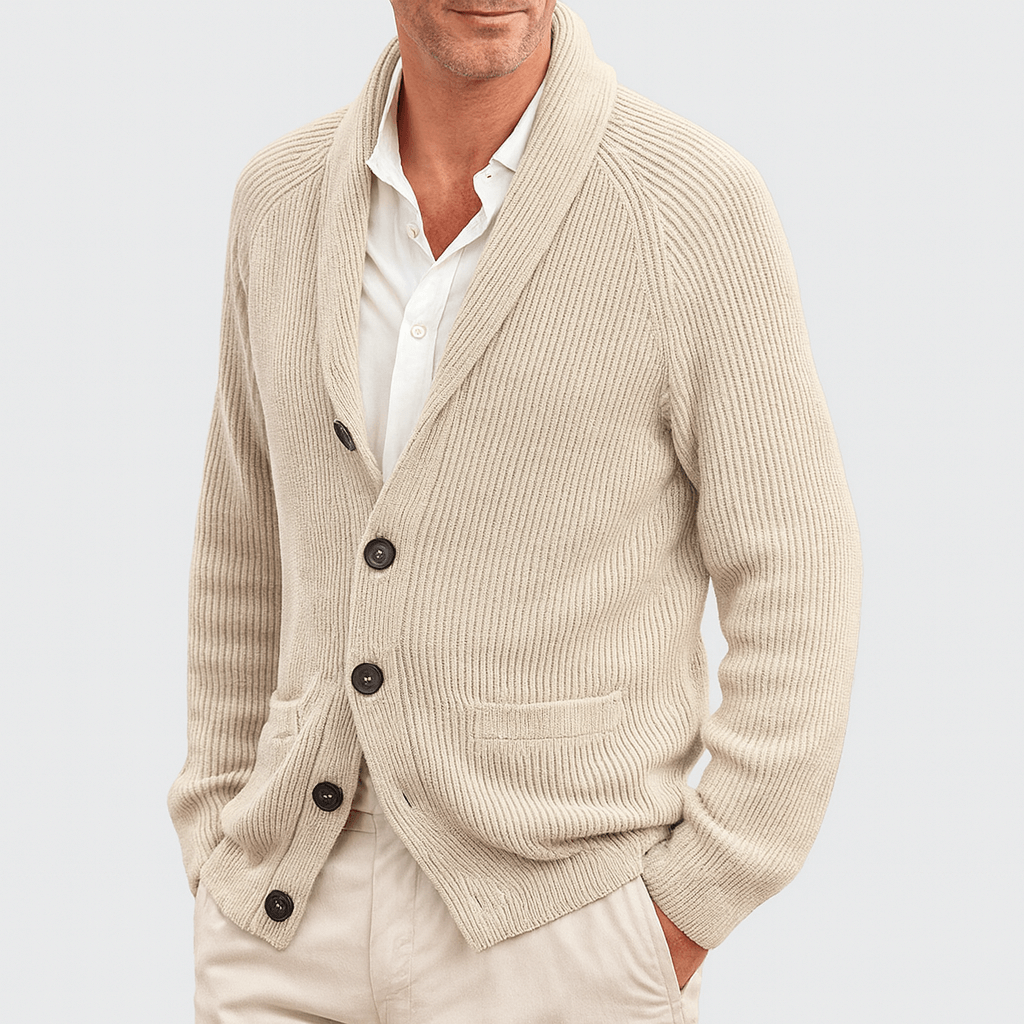 Cardigan in Maglia da Uomo con Bottoni