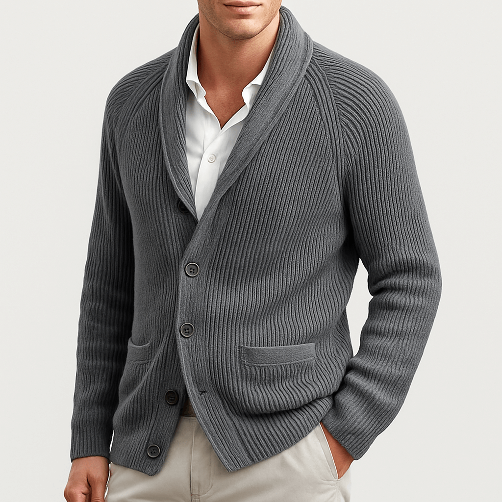 Cardigan in Maglia da Uomo con Bottoni