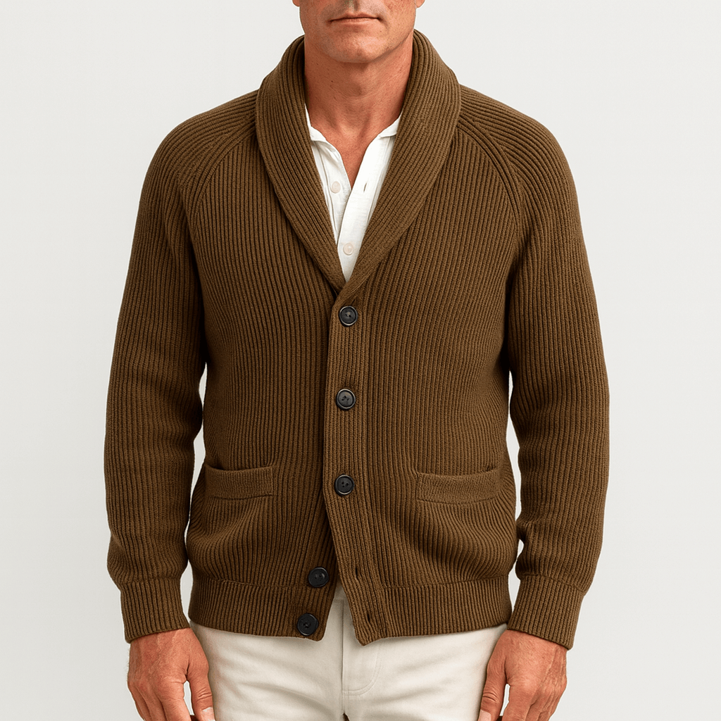 Cardigan in Maglia da Uomo con Bottoni