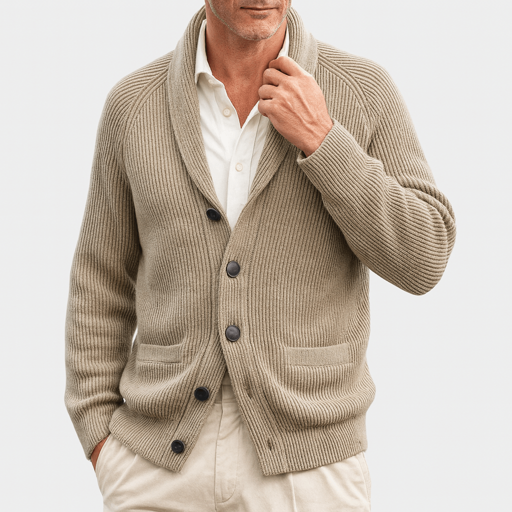 Cardigan in Maglia da Uomo con Bottoni
