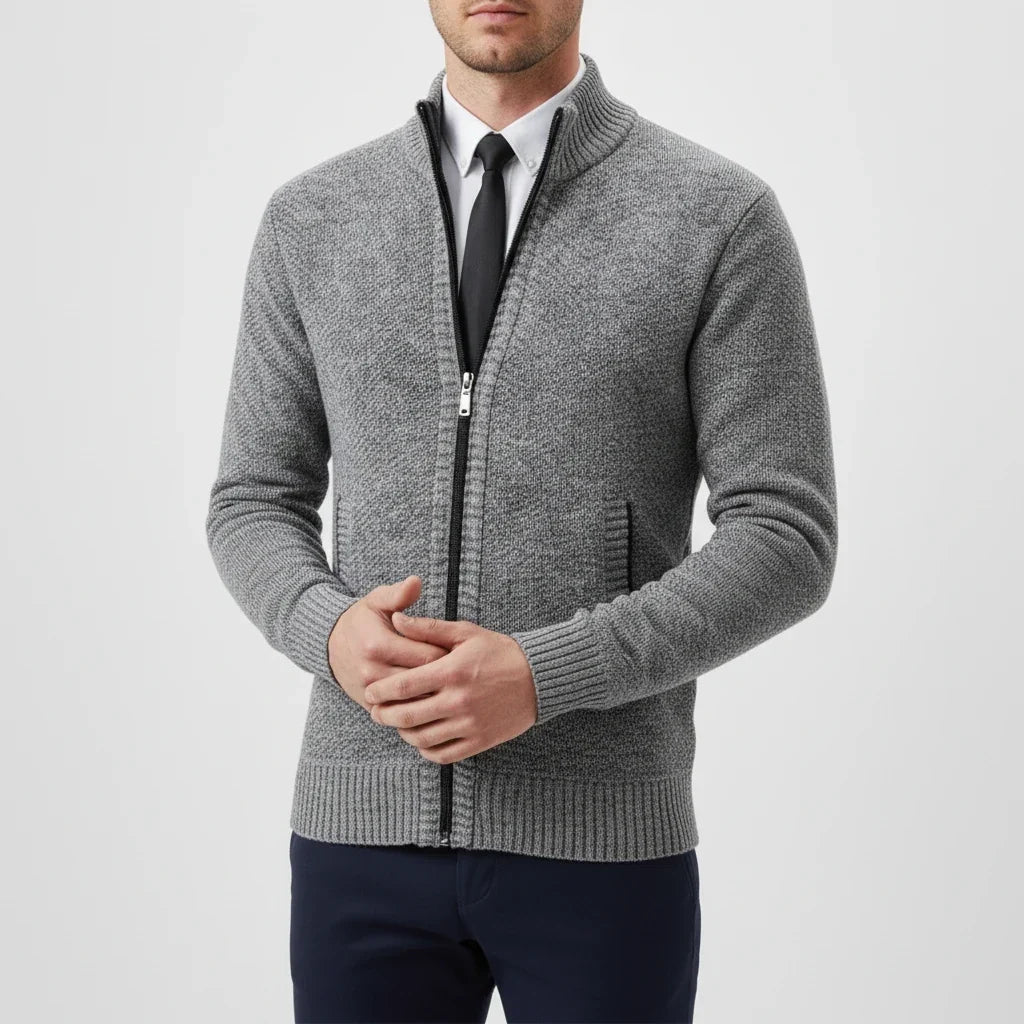 Cardigan in Maglia da Uomo con Zip