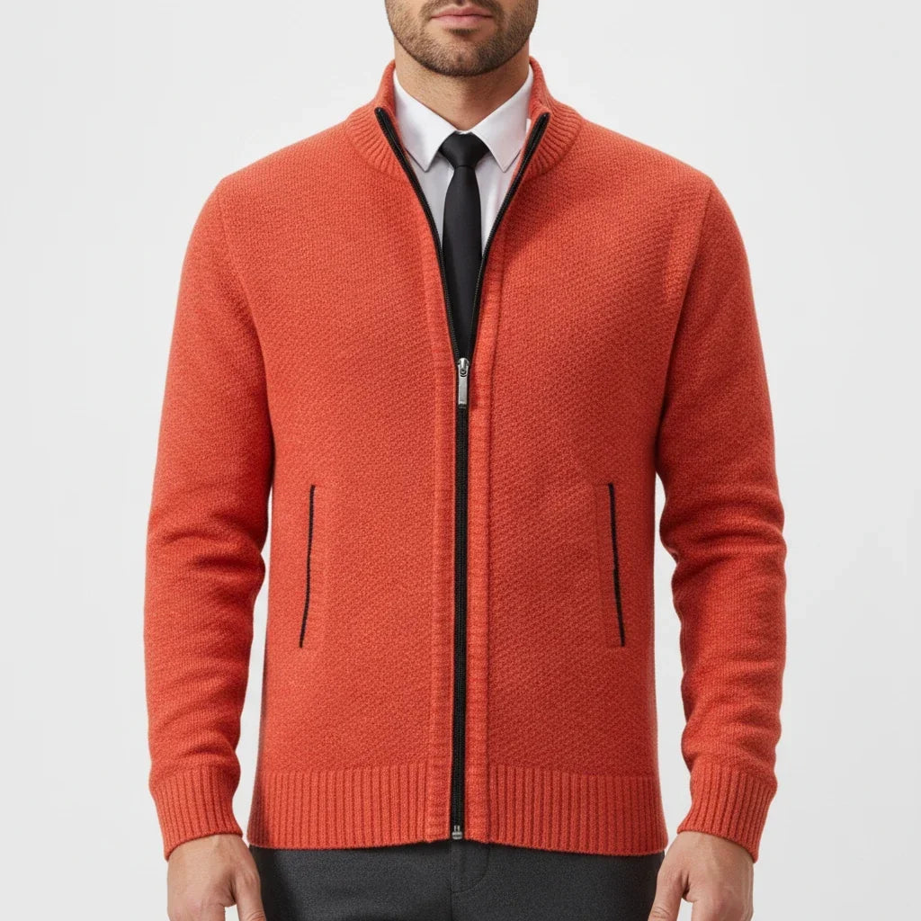 Cardigan in Maglia da Uomo con Zip