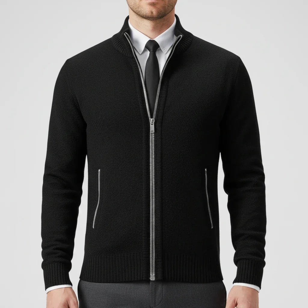 Cardigan in Maglia da Uomo con Zip