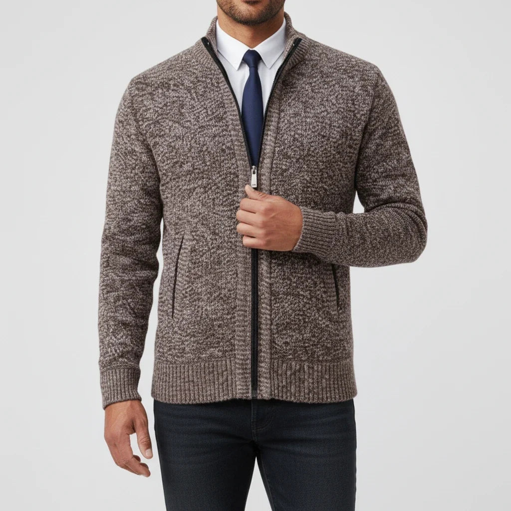 Cardigan in Maglia da Uomo con Zip