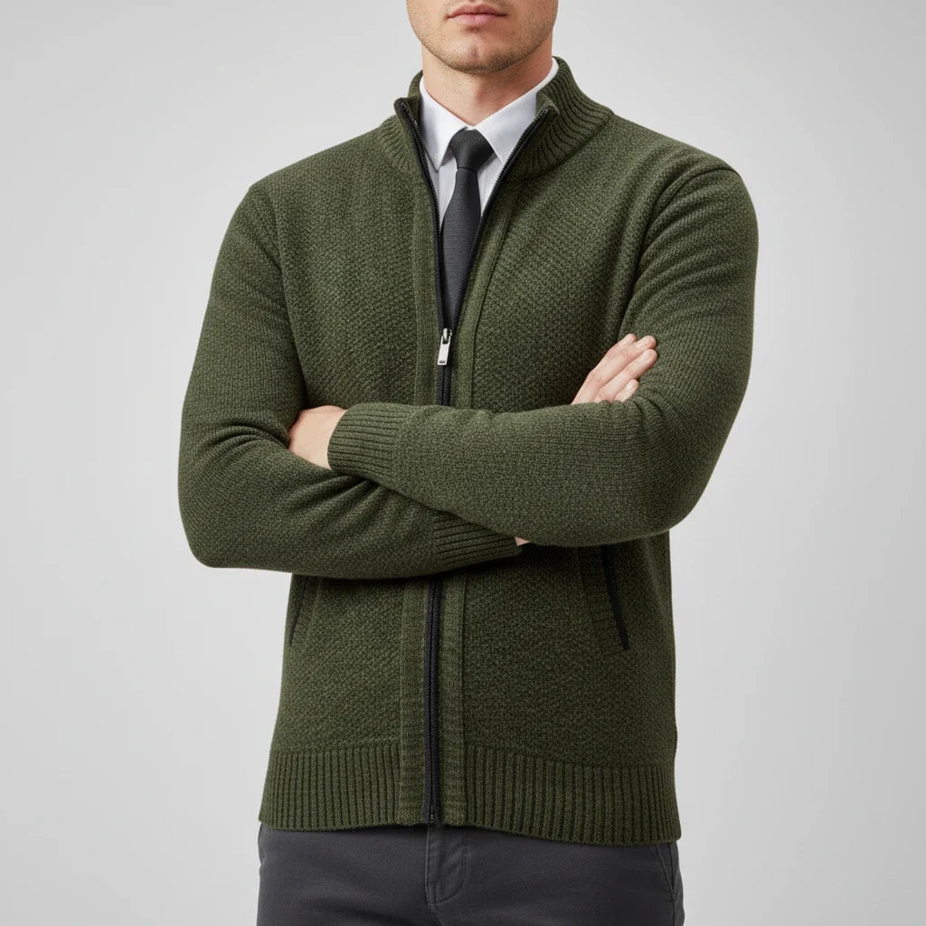 Cardigan in Maglia da Uomo con Zip