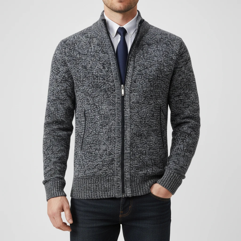 Cardigan in Maglia da Uomo con Zip