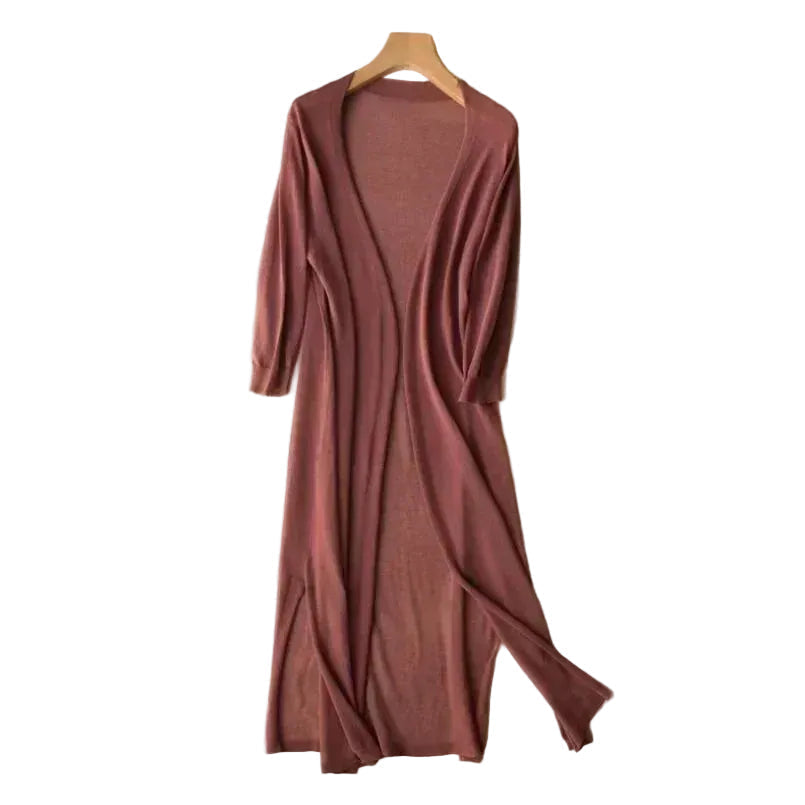Cardigan lungo morbido da donna