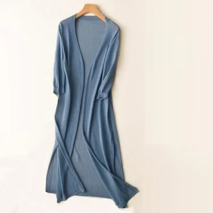 Cardigan lungo morbido da donna