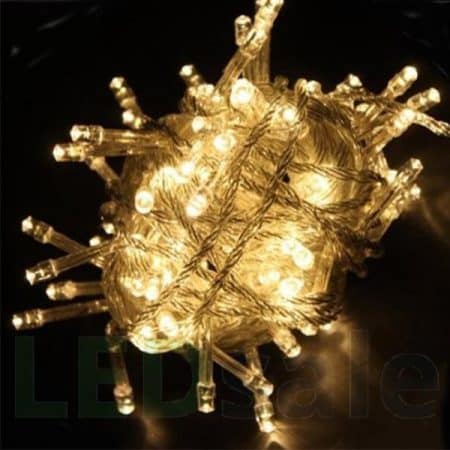 Catena luminosa a LED – 100 LED per interno/esterno 10 metri, bianco caldo, rosso, verde, multicolore o blu