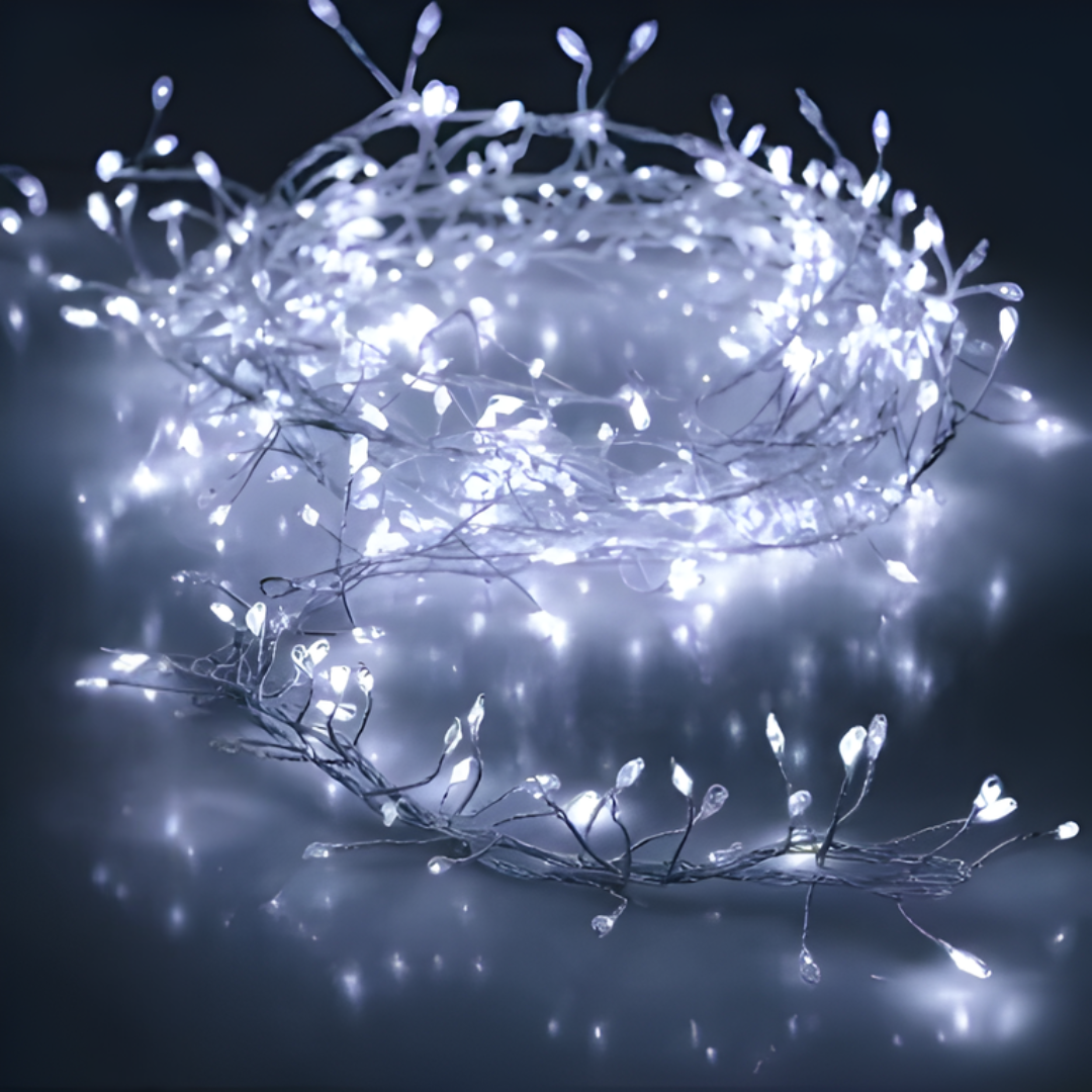 Catena Luminosa a LED con Filo Metallico a Effetto Fuochi d'Artificio