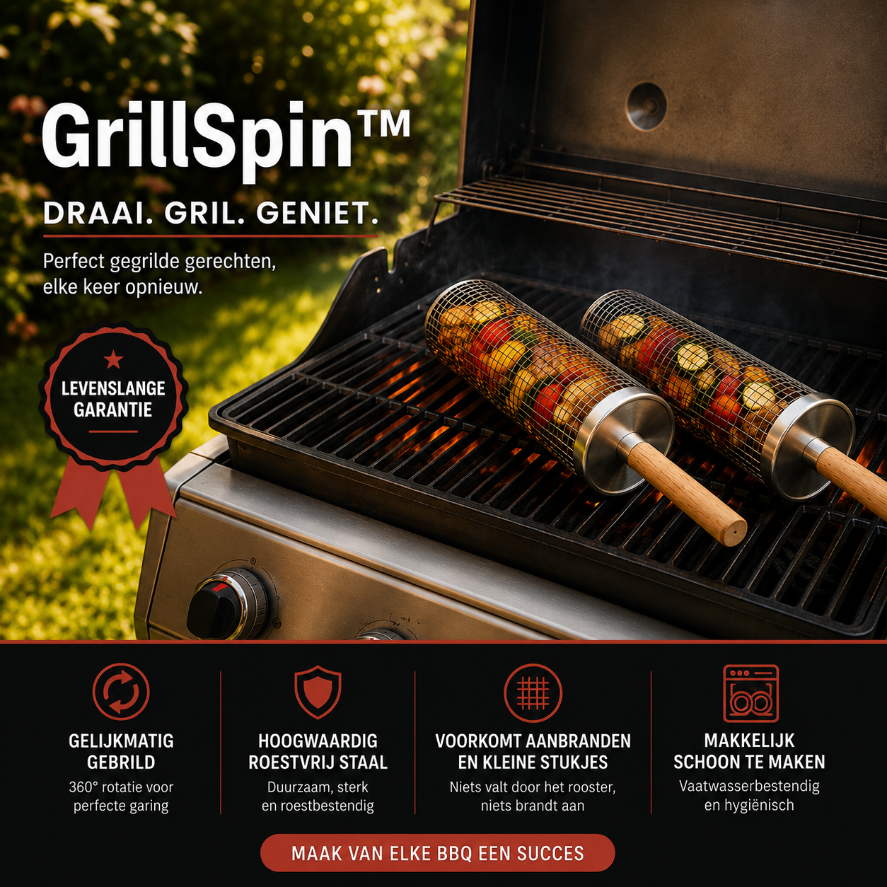 Cestello per barbecue girevole