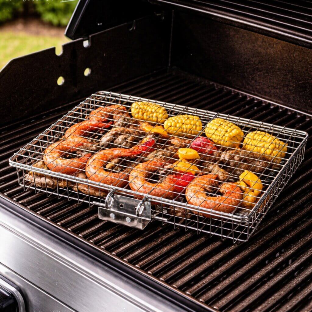 Cestello per Griglia BBQ | Acciaio Inox | Distribuzione Uniforme del Calore