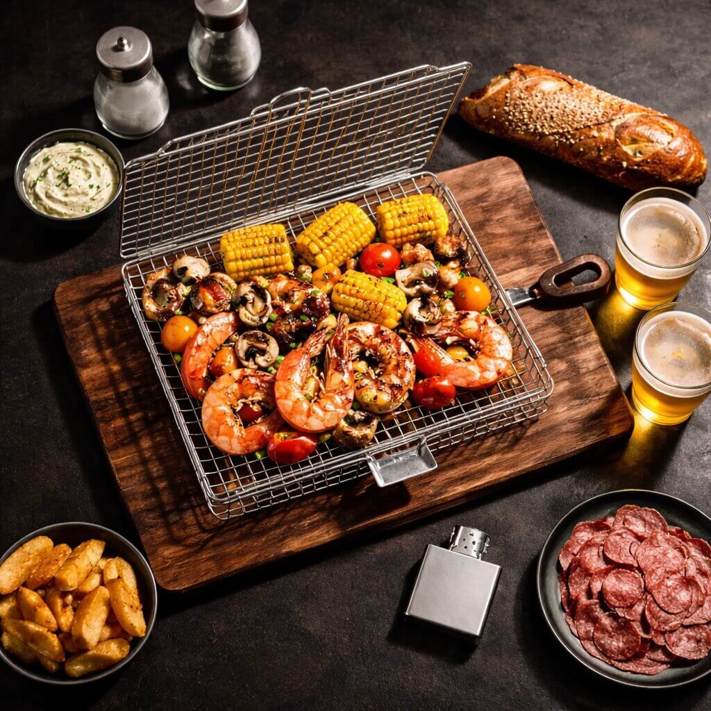 Cestello per Griglia BBQ | Acciaio Inox | Distribuzione Uniforme del Calore