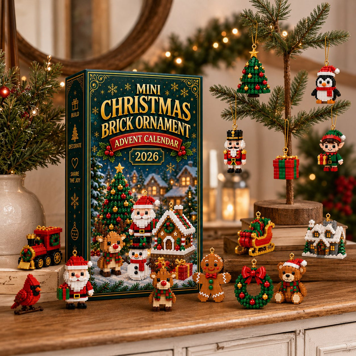 Calendario dell'Avvento con decorazioni natalizie – 24 mini set di cos ...