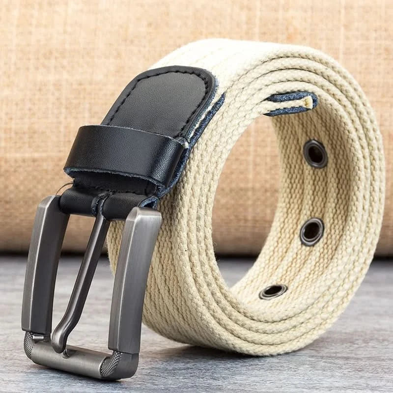 Cintura da Uomo – Cintura Casual a Righe Regolabile