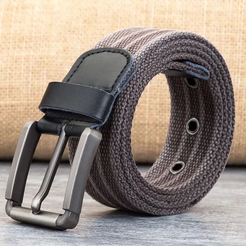 Cintura da Uomo – Cintura Casual a Righe Regolabile