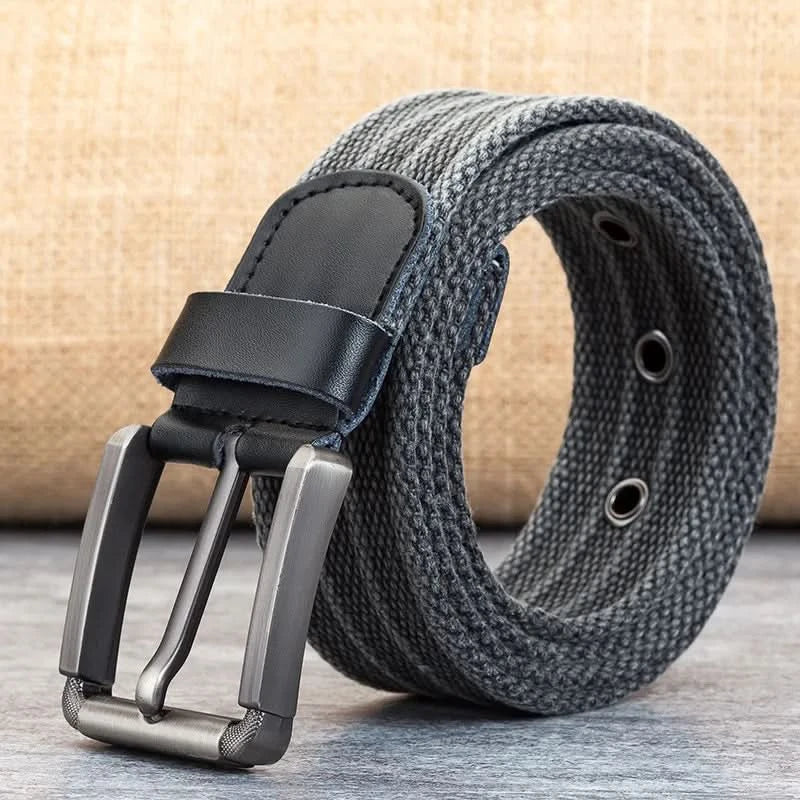 Cintura da Uomo – Cintura Casual a Righe Regolabile