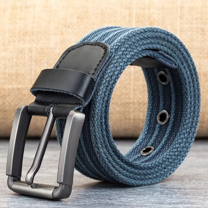 Cintura da Uomo – Cintura Casual a Righe Regolabile