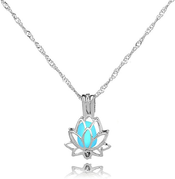 Collana luminosa con fiore di loto