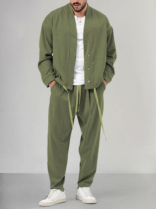 Completo da uomo due pezzi con pantaloni dal taglio morbido