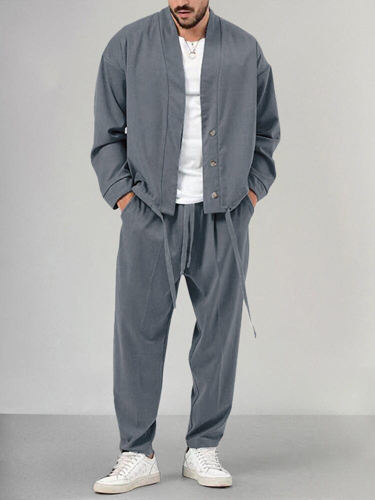 Completo da uomo due pezzi con pantaloni dal taglio morbido