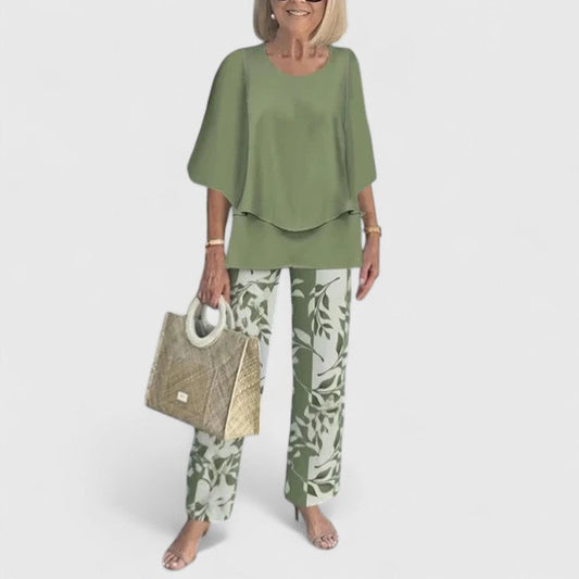 Completo due pezzi con taglio elegante in tessuto traspirante – Outfit di stile per ogni occasione