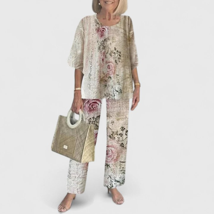 Completo due pezzi con taglio elegante in tessuto traspirante – Outfit di stile per ogni occasione