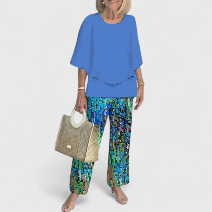 Completo due pezzi con taglio elegante in tessuto traspirante – Outfit di stile per ogni occasione