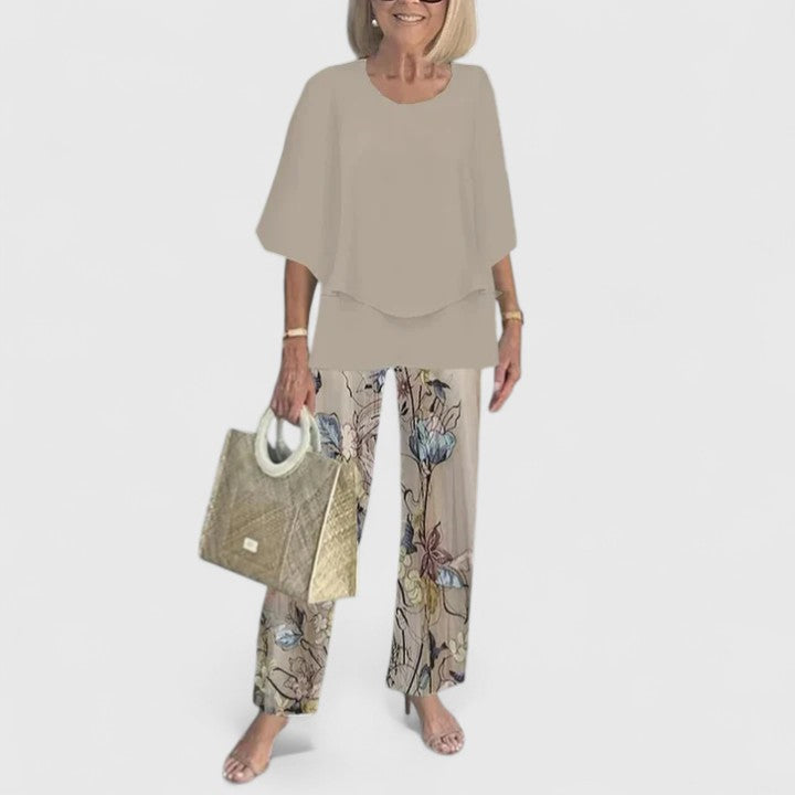 Completo due pezzi con taglio elegante in tessuto traspirante – Outfit di stile per ogni occasione