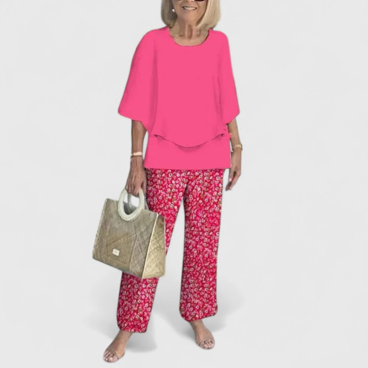 Completo due pezzi con taglio elegante in tessuto traspirante – Outfit di stile per ogni occasione