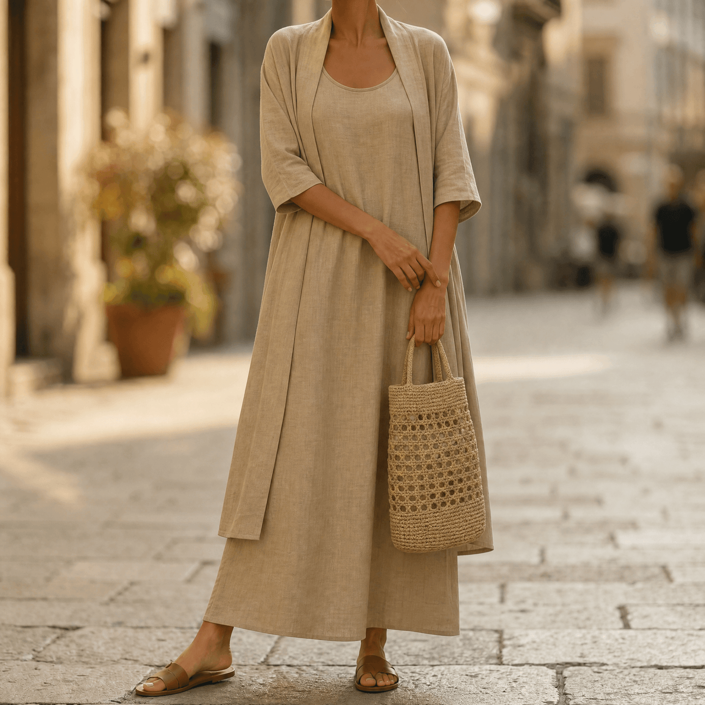 Completo due pezzi da donna con spolverino