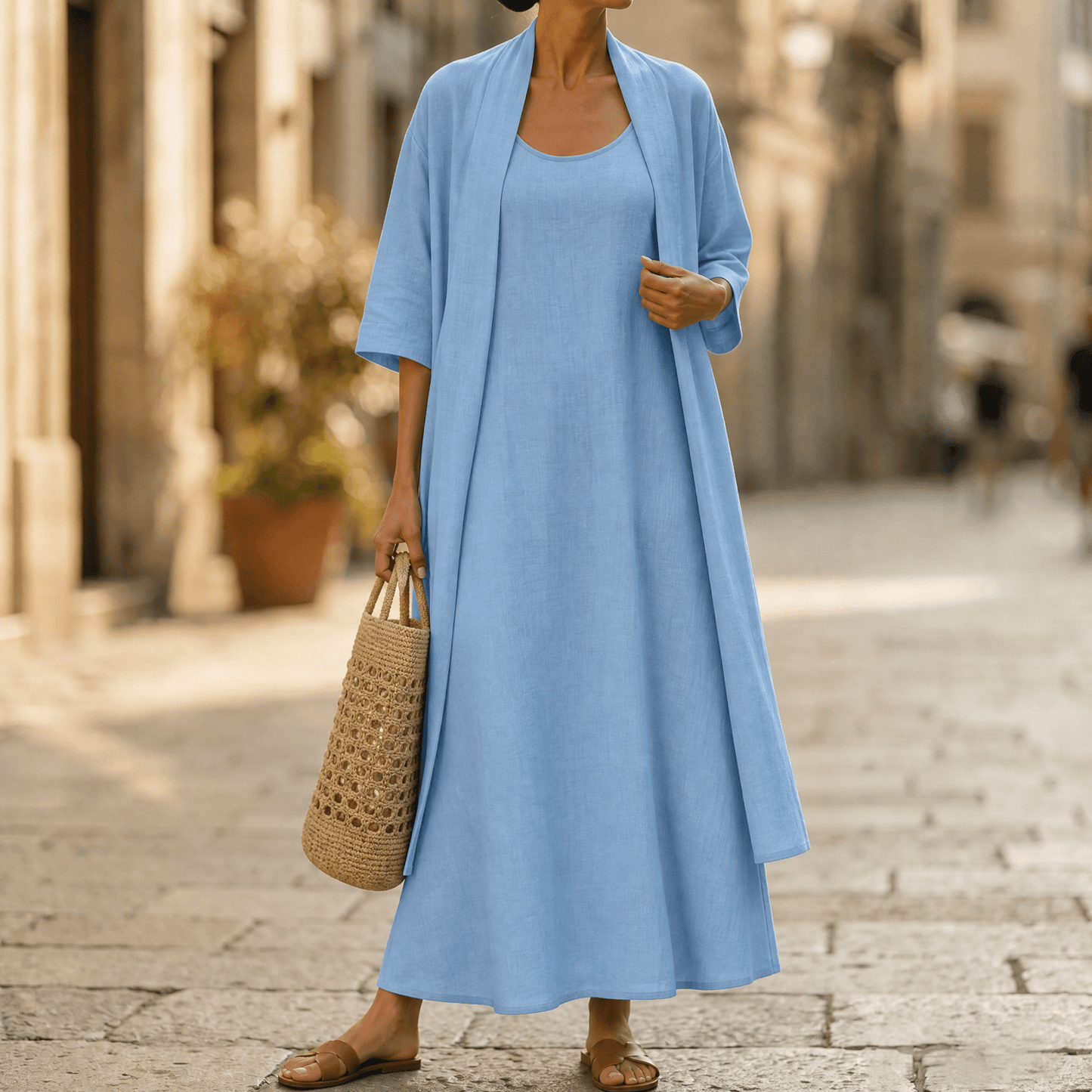 Completo due pezzi da donna con spolverino