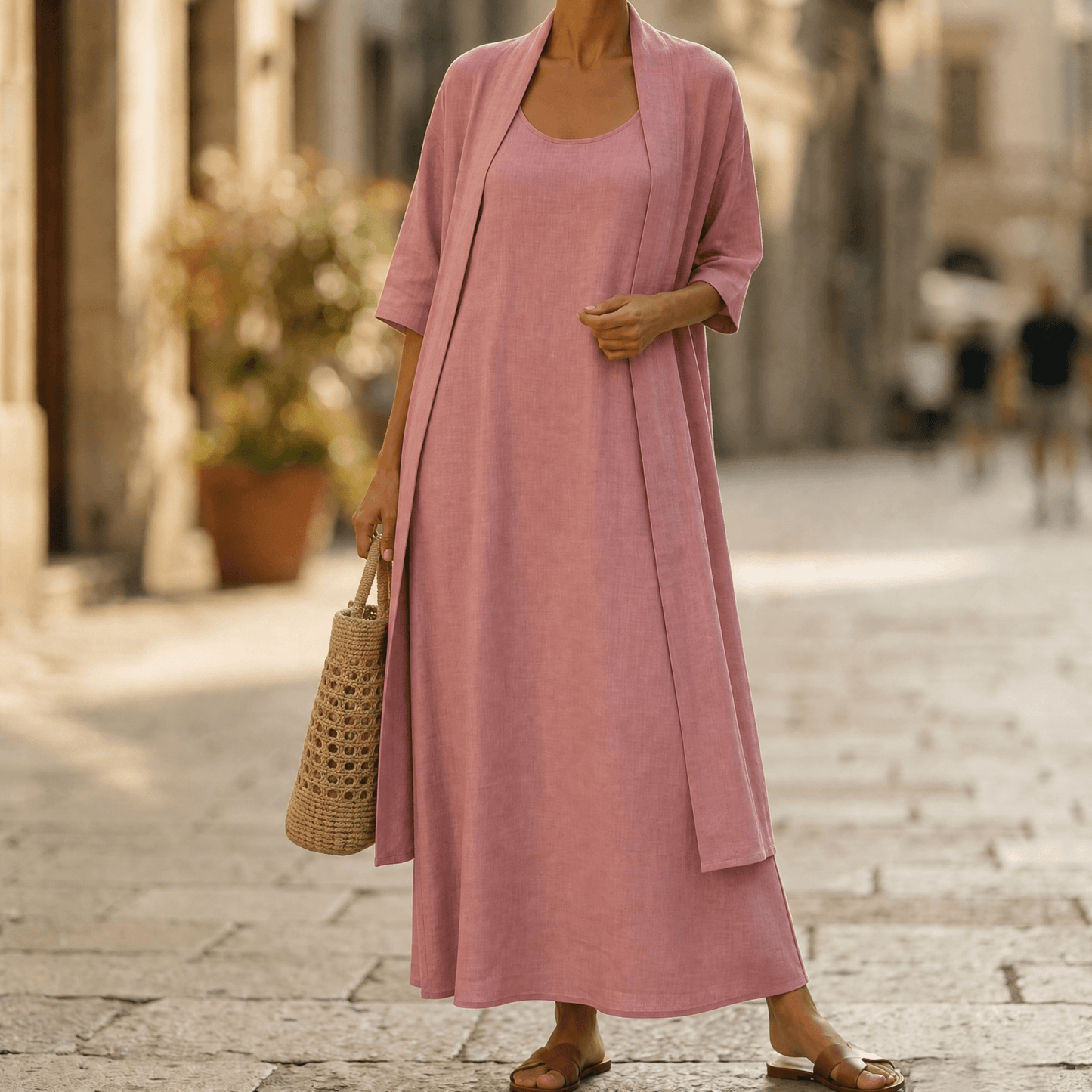 Completo due pezzi da donna con spolverino