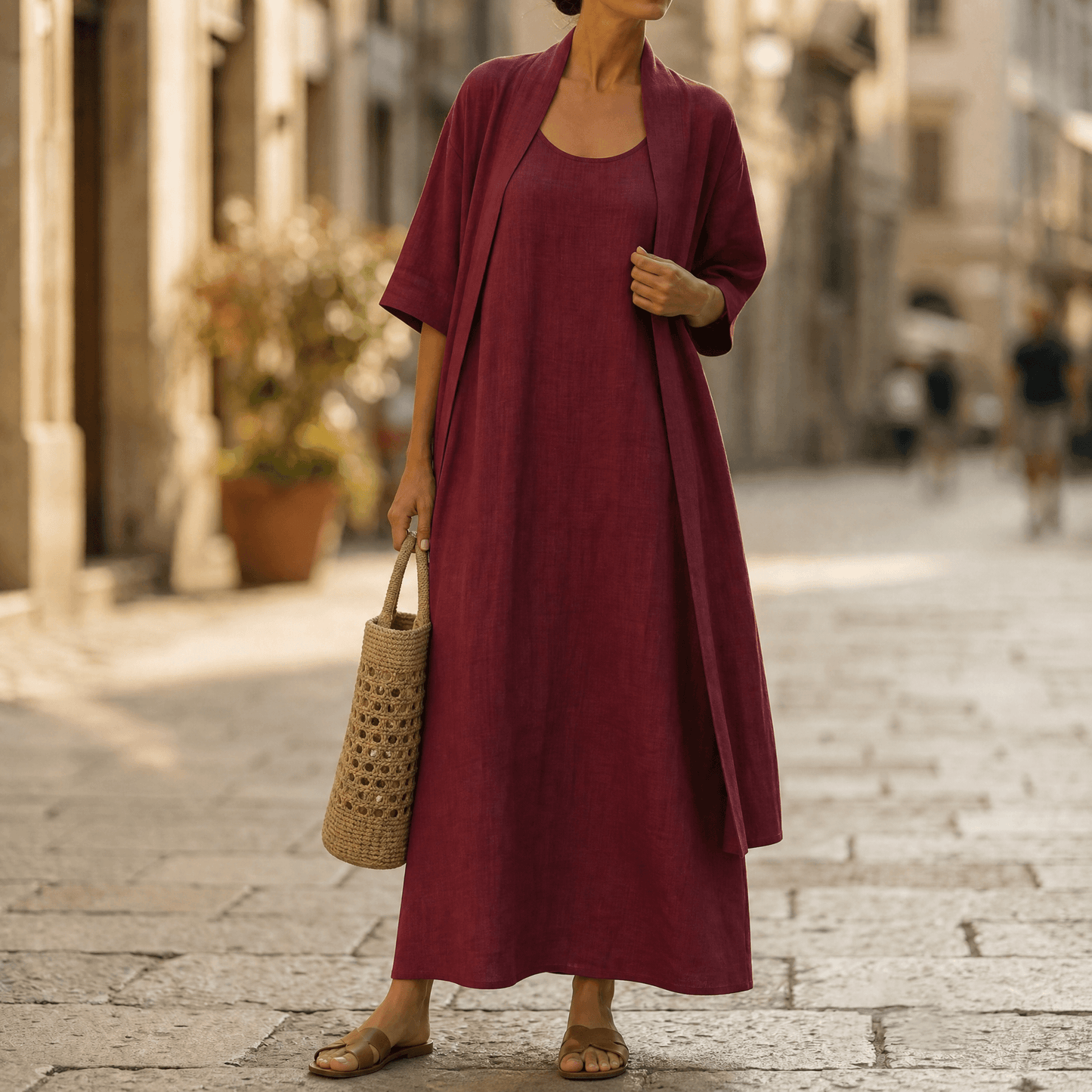 Completo due pezzi da donna con spolverino