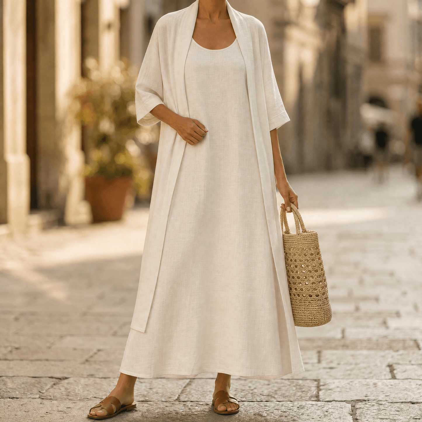 Completo due pezzi da donna con spolverino