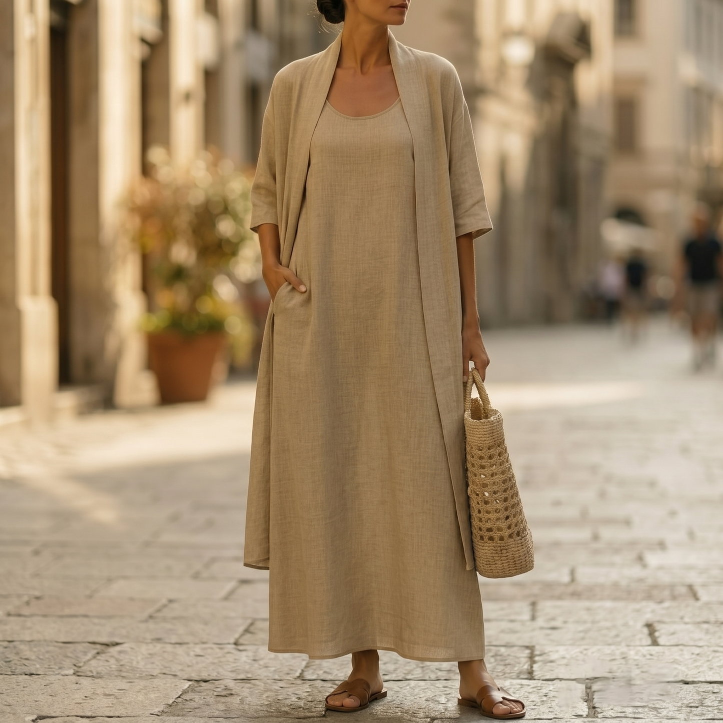 Completo due pezzi da donna con spolverino