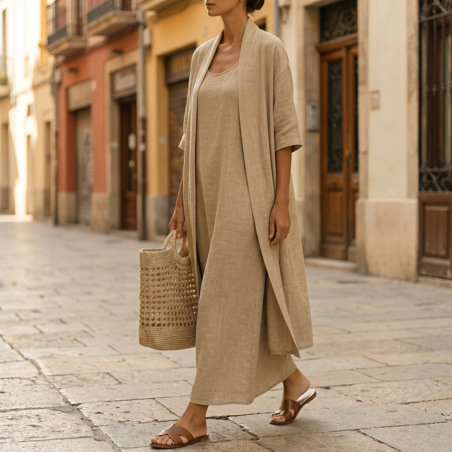 Completo due pezzi da donna con spolverino