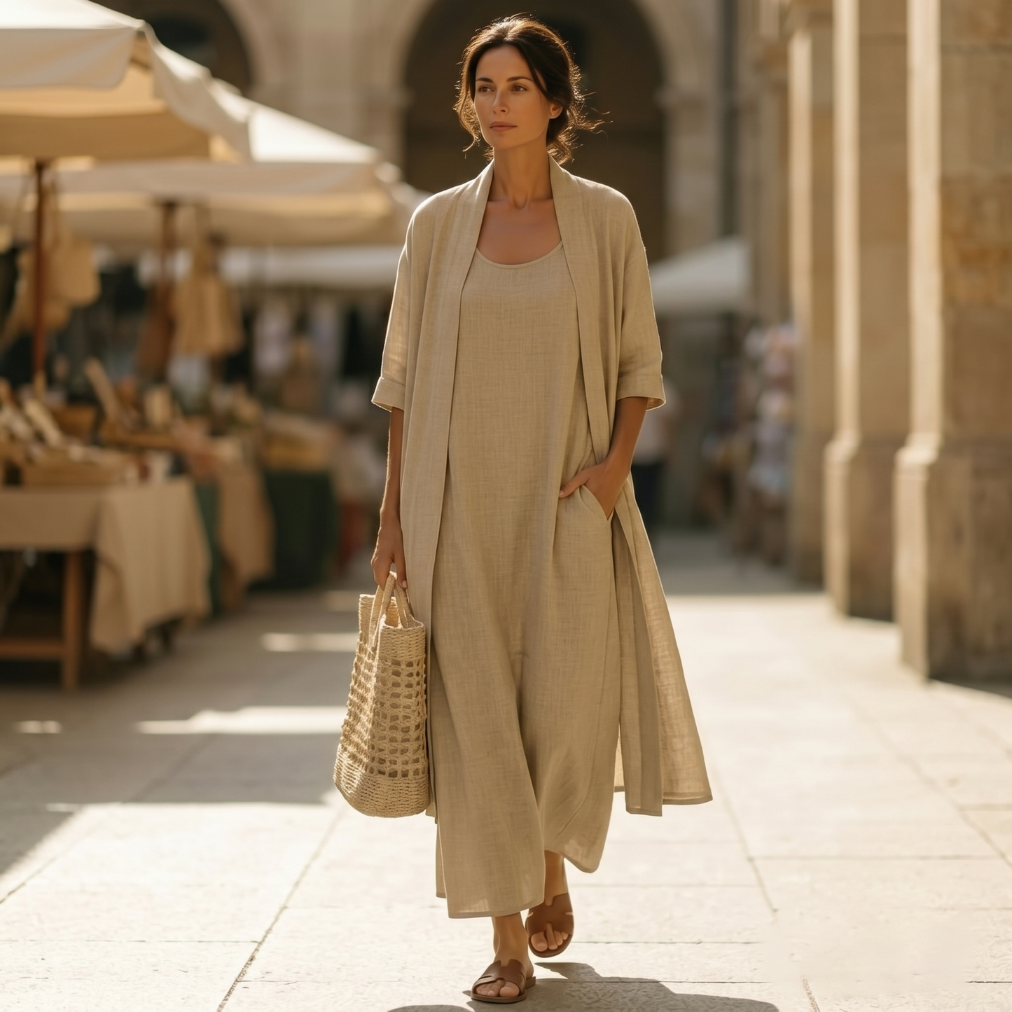 Completo due pezzi da donna con spolverino