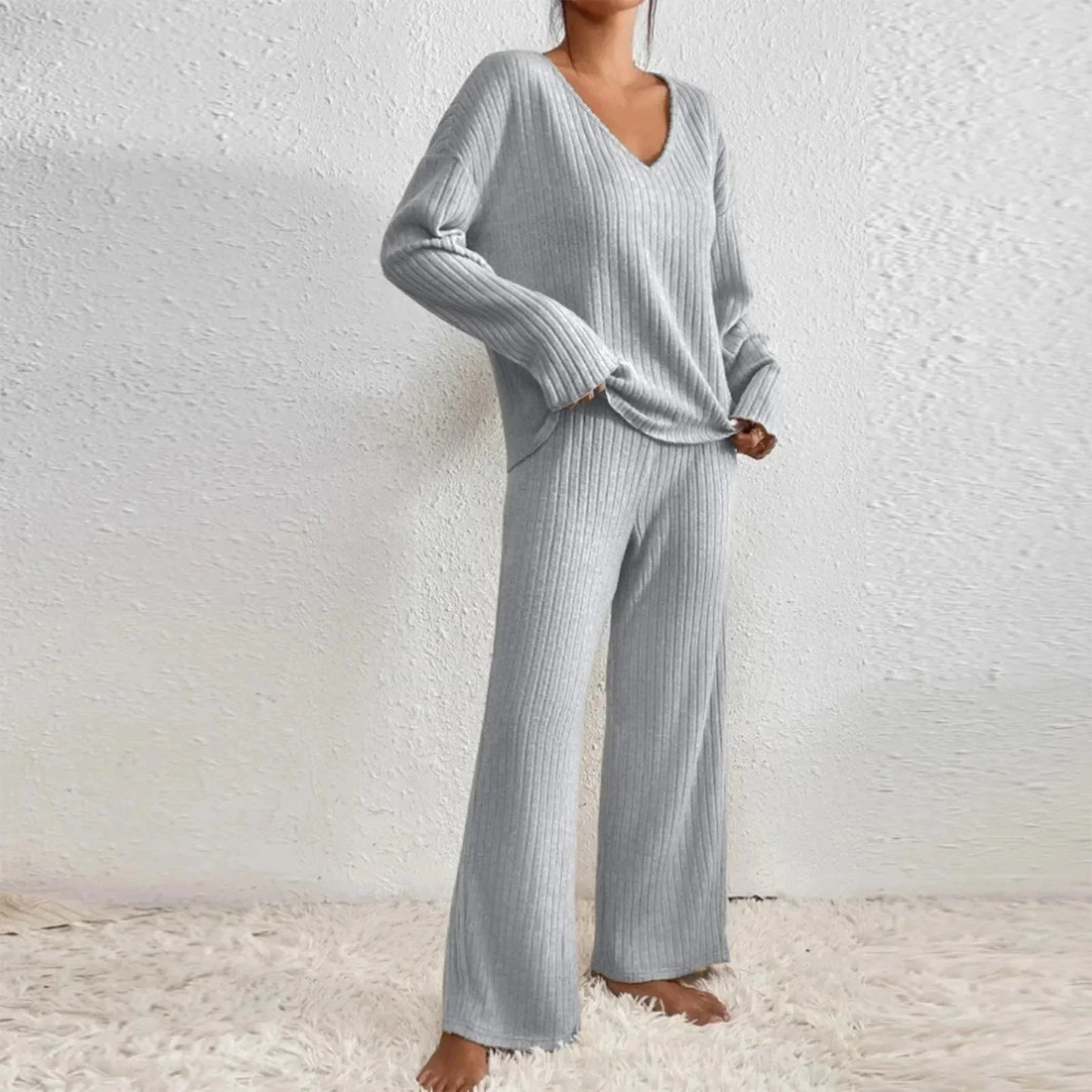 Completo loungewear in maglia da donna