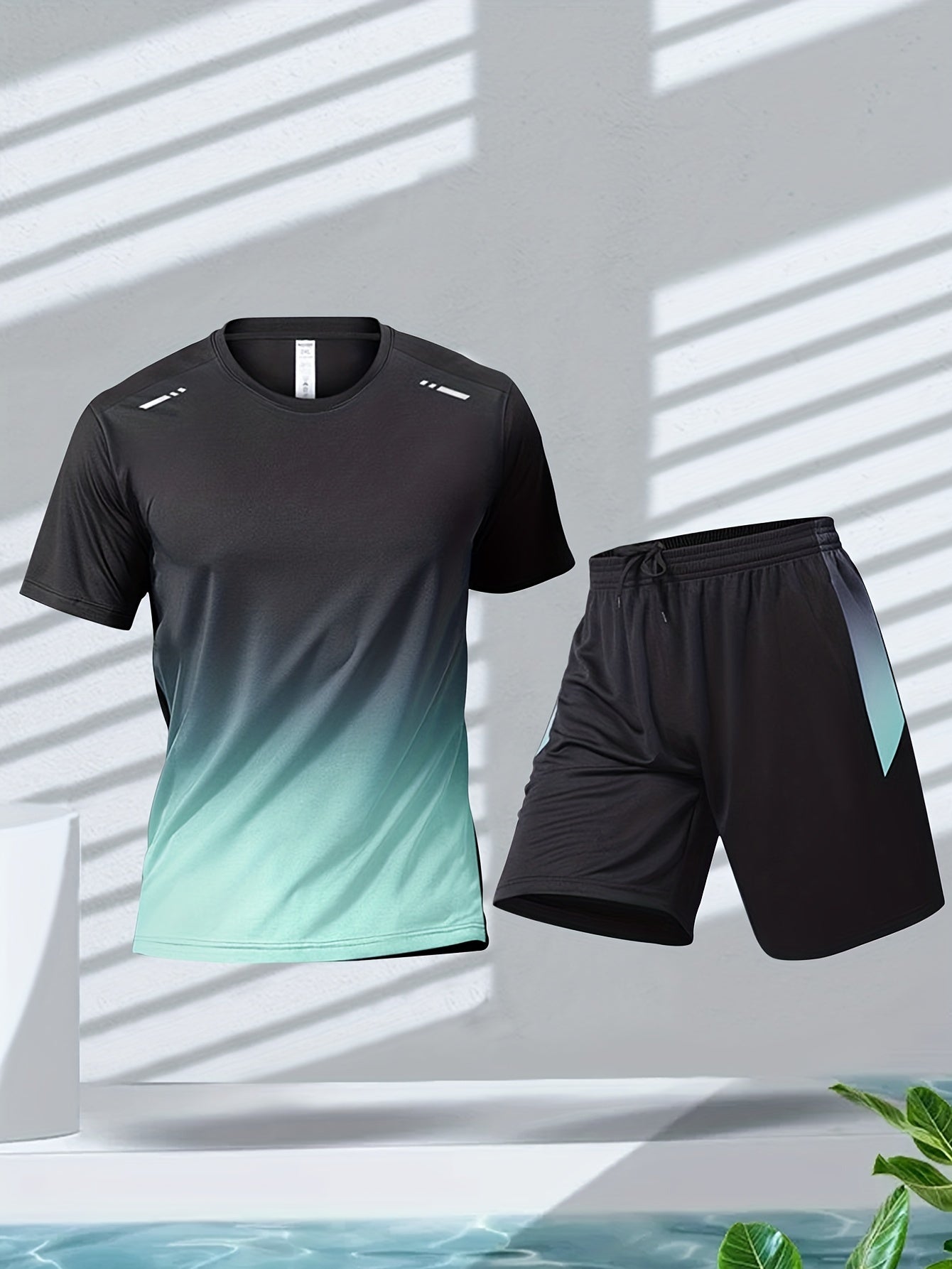 Completo sportivo dinamico con t-shirt e pantaloncini – traspirante e comodo per giornate attive