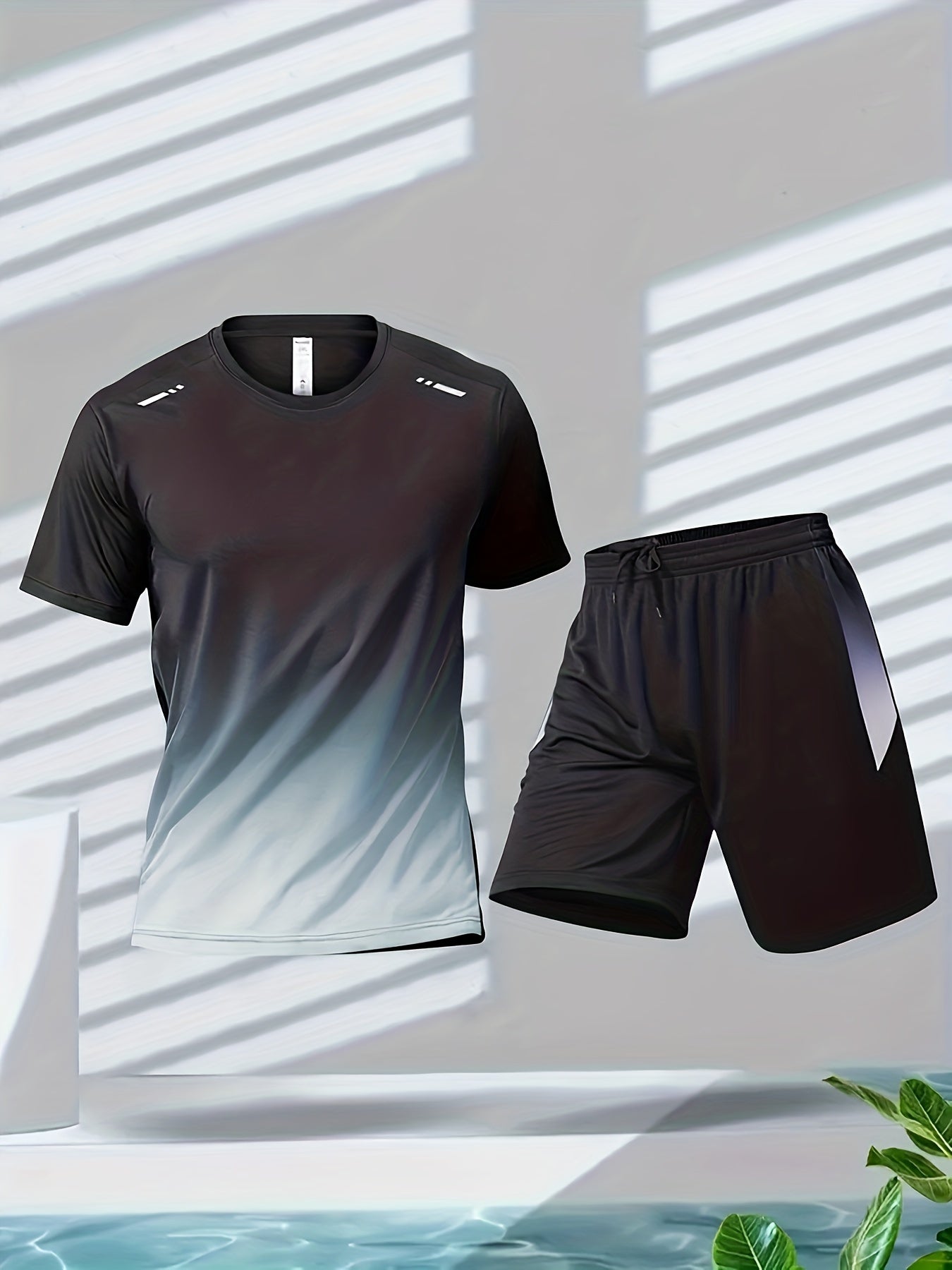 Completo sportivo dinamico con t-shirt e pantaloncini – traspirante e comodo per giornate attive