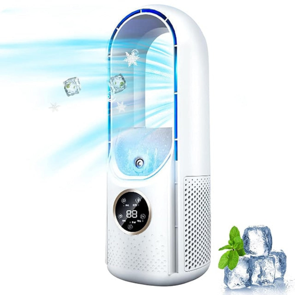 Condizionatore Portatile con Raffreddamento ad Acqua e Design Senza Pale – Funzionamento Silenzioso per Piccoli Spazi