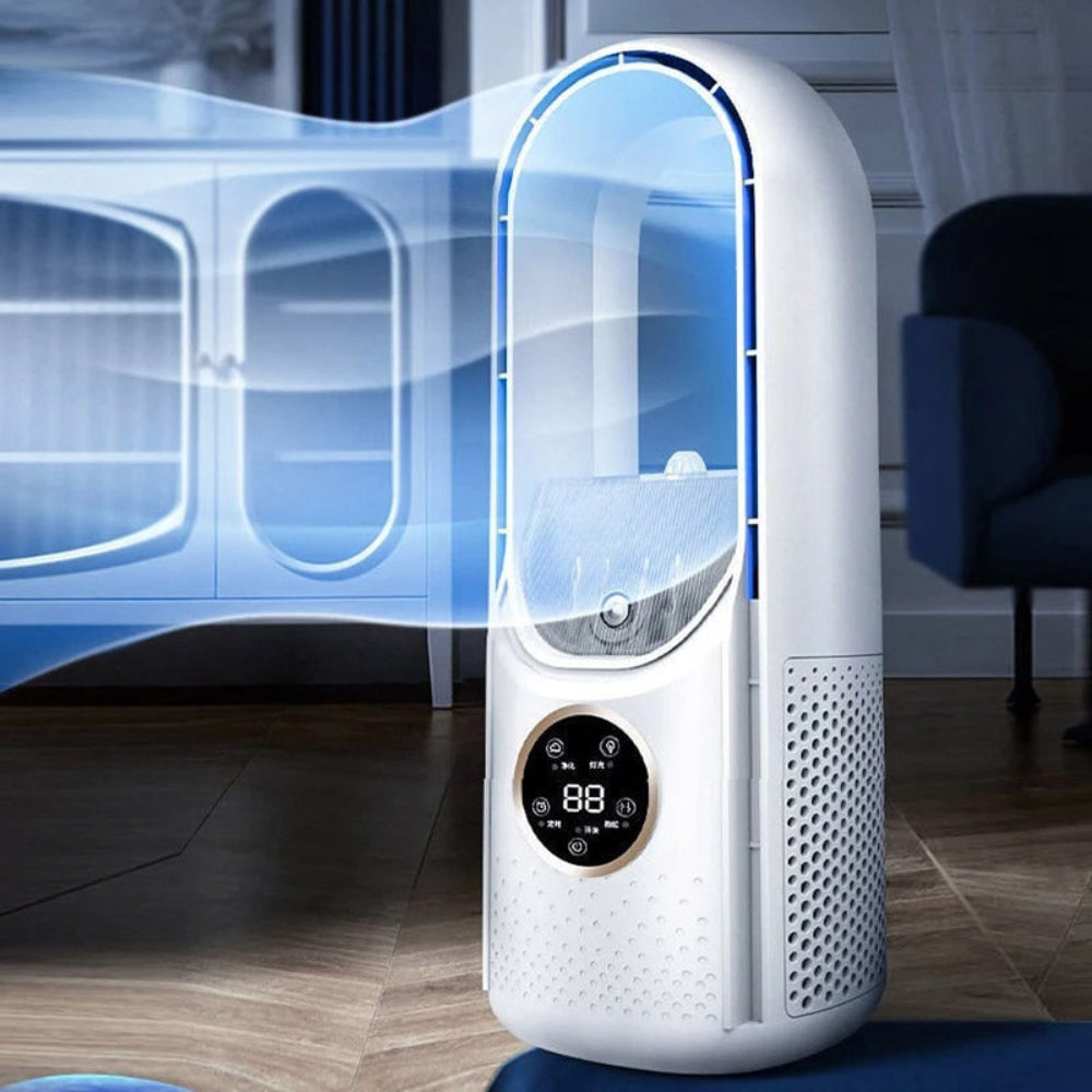 Condizionatore Portatile con Raffreddamento ad Acqua e Design Senza Pale – Funzionamento Silenzioso per Piccoli Spazi